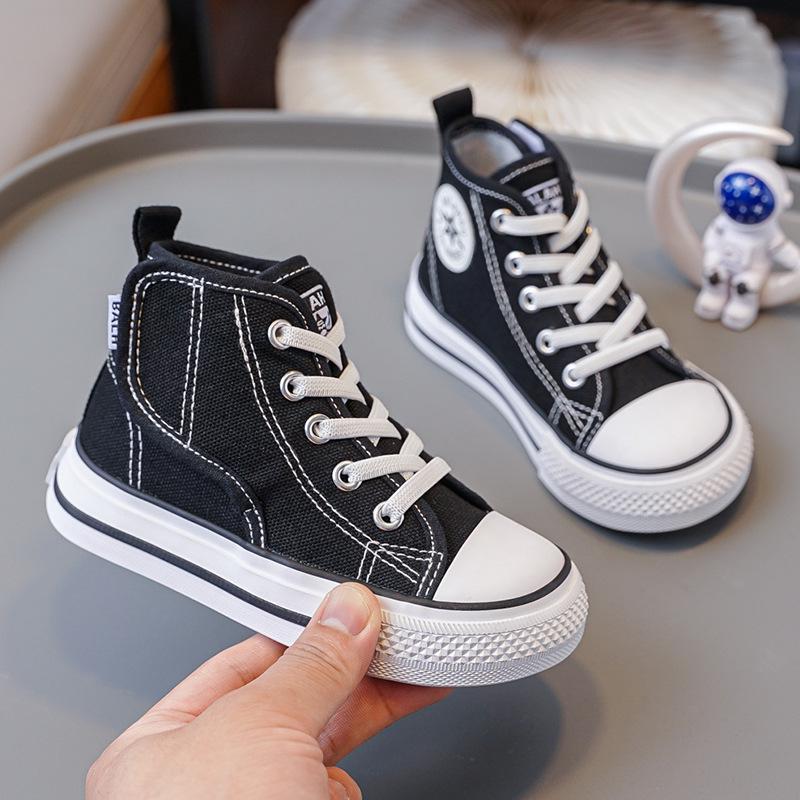 2025 Autumn New Kids' Canvas Shoes, Magic Tape, Elastic Band - Boys' & Girls' School Shoes