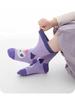 Kuromi Girls' Mid-Calf Cotton Socks - Cute Rainbow Design for Spring, Autumn, and Winter