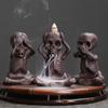 Original purple sand backflow incense burner Halloween gift, skull little ghost backflow incense incense burner ornament