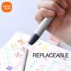KHINSUN Press Retractable Pencil Eraser Correction Supplies Pen Style Pencil Rubber Writing School Supplies Stationery