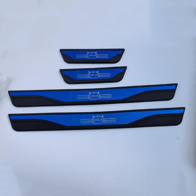 For GWM ORA 03 Good Cat Accessories Door Sill Pedal Protector Car Scuff Plate Styling Sticker 2021 2022 2023