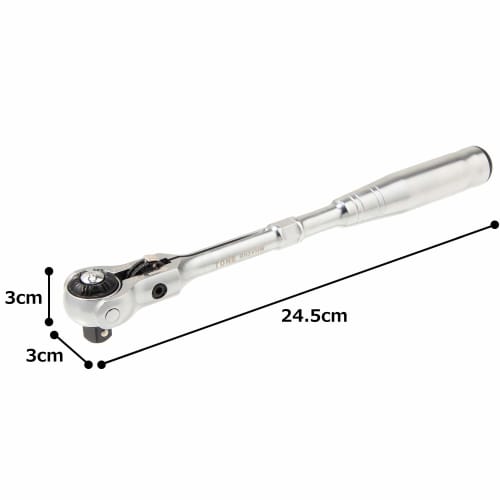 TONE Swivel Ratchet Handle (Hold Type) RH3VHW Drive Angle 9.5mm (3/8")