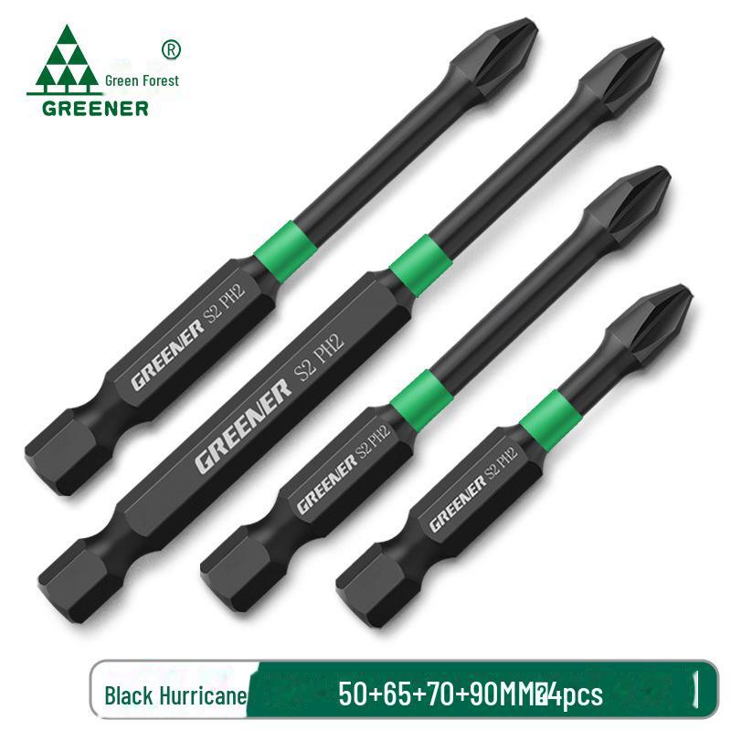 Green Forest High-Impact Magnetic Cross Hand Drill Set with German-Imported Screwdriver Bits