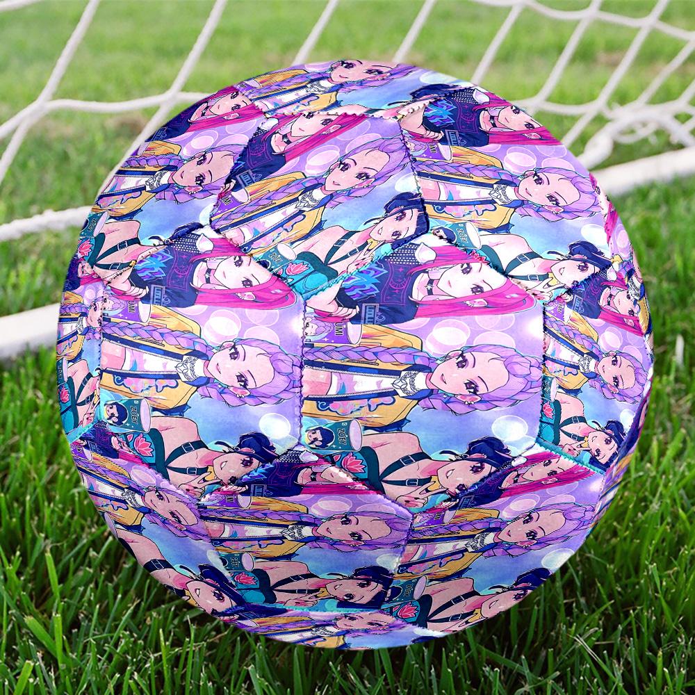 KPop Demon Hunters Print Size 5 Soccer Ball, Standard Match Football for Sports Game and Team Practice, Ideal Gift for Soccer Fans