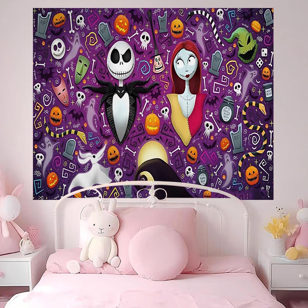 The NNightmare BBefore CChristmas Anime Tapestry Art Science Fiction Room Home Decor Wall Art Decor