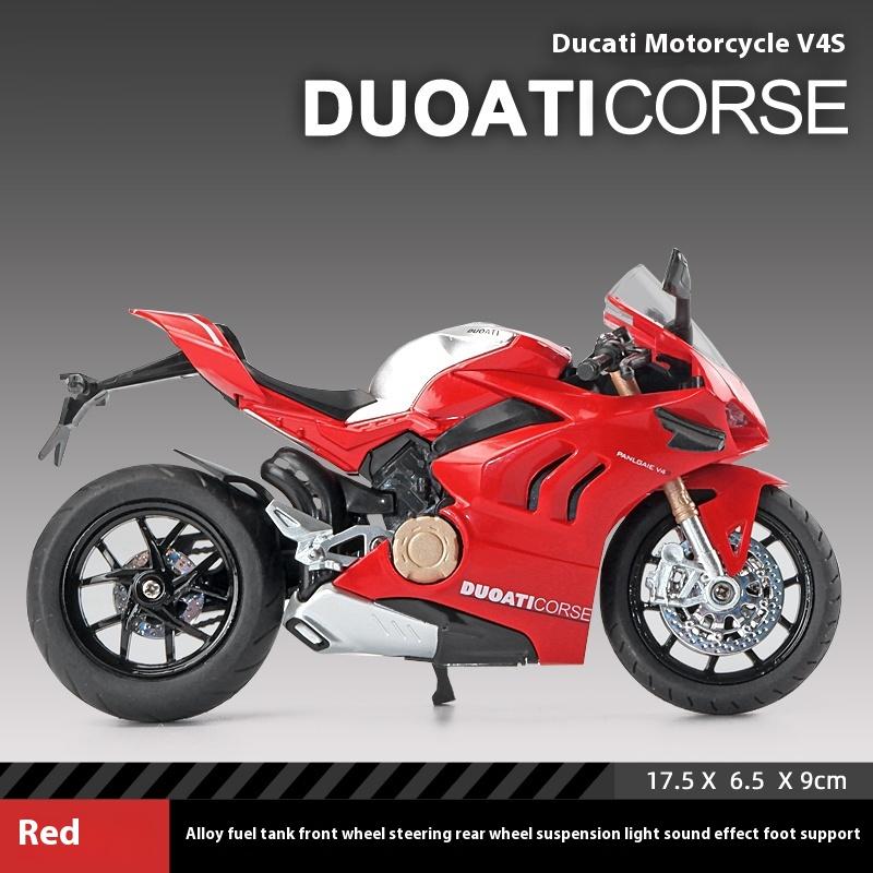 1/12 Ducati Panigale V4S Model Alloy Motorcycle Diecast Computer Desktop Ornaments Trendy Display Gift for Friend Kids Toys