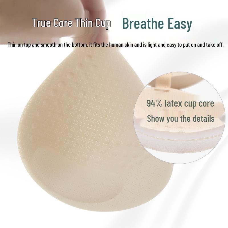 Beautiful Back Bra Inserts: Thin & Thick Latex Breast Pads, Women's Replacement Sponge for Separate Support, One-Piece Design