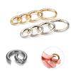 Openable Metal Keychain For DIY Jewelry Round Clips Hook Buckles Spring Clasps Connector