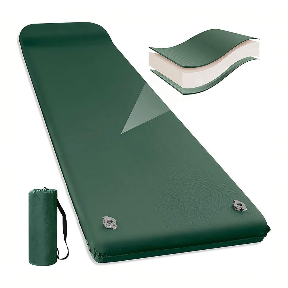 

Automatic Inflatable Mattress 6cm Thickness Sponge Comfortable Self-Inflating Mat Camping Style Style Camping Style Tent Mat Lun зелёный