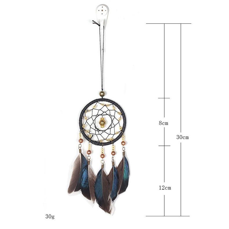 Creative Chicken Feather Dream Catcher for Car, Home, and Bedroom Wall Decoration