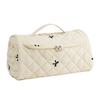 Travel Hair Dryer Bag Quilted Hair Dryer Pouch with Hook Portable Padded Hair Tools Organizer