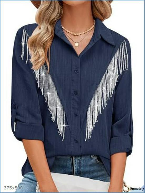 Summer Women's Unique Vertical Stripe Print Long Sleeve Shirt