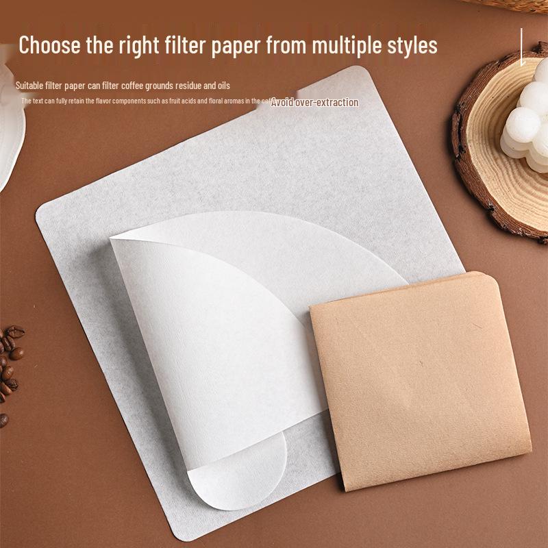 Square Drip Coffee Filter Paper, Ear-Hanging, Semi-Circular, Disposable Pour-Over Filter