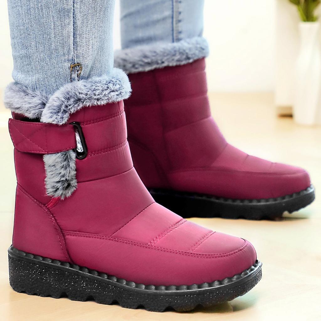 Cotton Shoes Women's Winter New Large Women's Snow Boots with Thick Velvet and High Top Casual Women's Boots