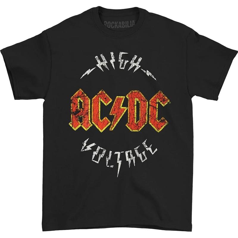 Classic Bolt Logo Band Punk Rock American Vintage Oversize High Street TShirt Comfortable Breathable Y2K S