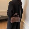 New bags 25 fashionable textured women's bags trendy shoulder bags simple casual oblique span bags