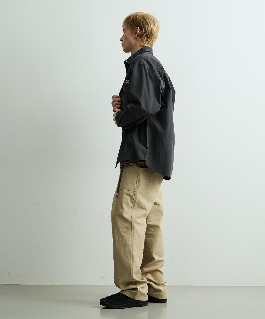 ONNHANS [Elastic Waist] Belted Fatigue Pants_Light Beige