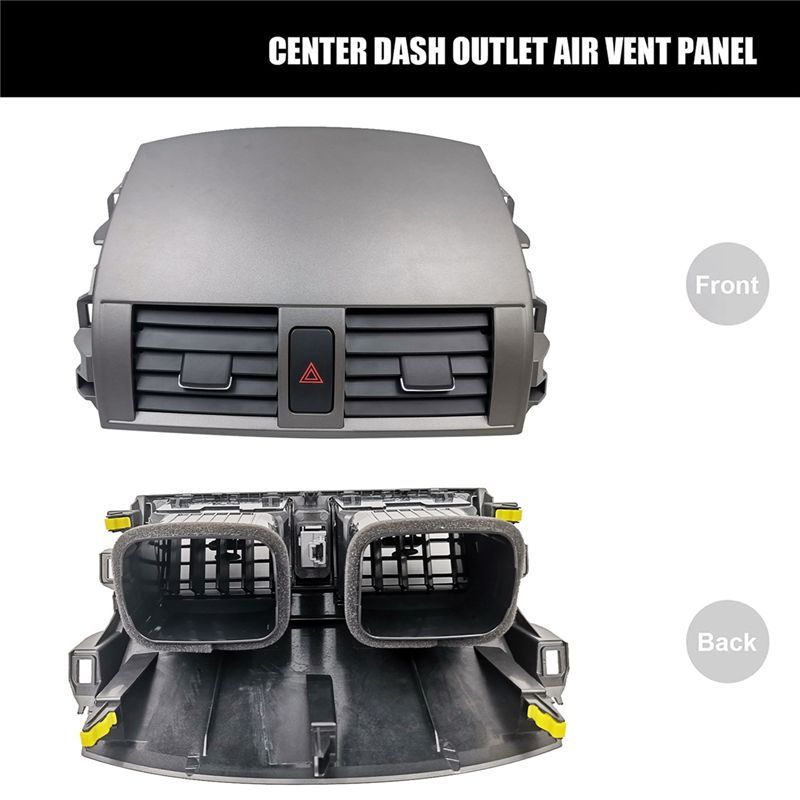 F9-Car Center Dash A/C Outlet Air Vent Panel With Emergency Switch For Toyota Corolla 2008-2013 55670-02160 55663-02060