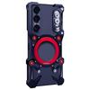 Rotating Bracket Hollow Metal Phone Case with Lanyard