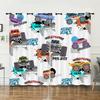 Curtains Locomotive Truck Decoration Sunshade Digital Printing Curtain Blackout No Punching Bedroom