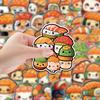 50 Kawaii Naklejki Graffiti Sushi Samochód Telefon Komórkowy Skateboard Dekoracja Naklejki Wodoodporne Kreatywne Naklejki Kreskówkowe dla Dzieci
