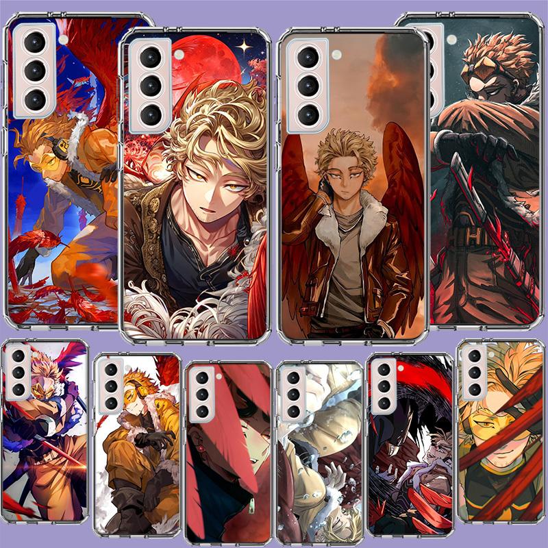 Anime MHA Hawks BNHA Phone Case For Samsung Galaxy S25 Edge S24 S23 FE S21 S20 S10 Plus S22 S26 Ultra Cover Clear Cases TPU Capa
