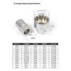 17/29PCS Core Ratchet Socket Wrench Kit Socket Set 12 Angle Penetrating Socket Heart Ratchet Socket Two-Way Wrench Set