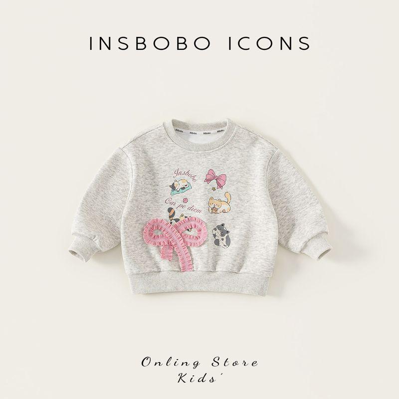 Insbobo Girls Sweatshirt Spring 2026 New Style Long-Sleeved Top for Girls Children s Spring and Autumn Baby Clothes Children s Clothing