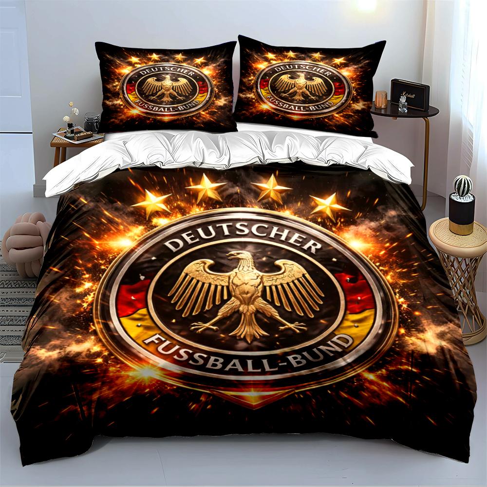 Green Geometric Logo Bedding Set Bedding Duvet Cover Set Duvet Cover Pillowcases Home Decor (1 * Duvet Cover 2 * Pillowcases, without duvet insert)