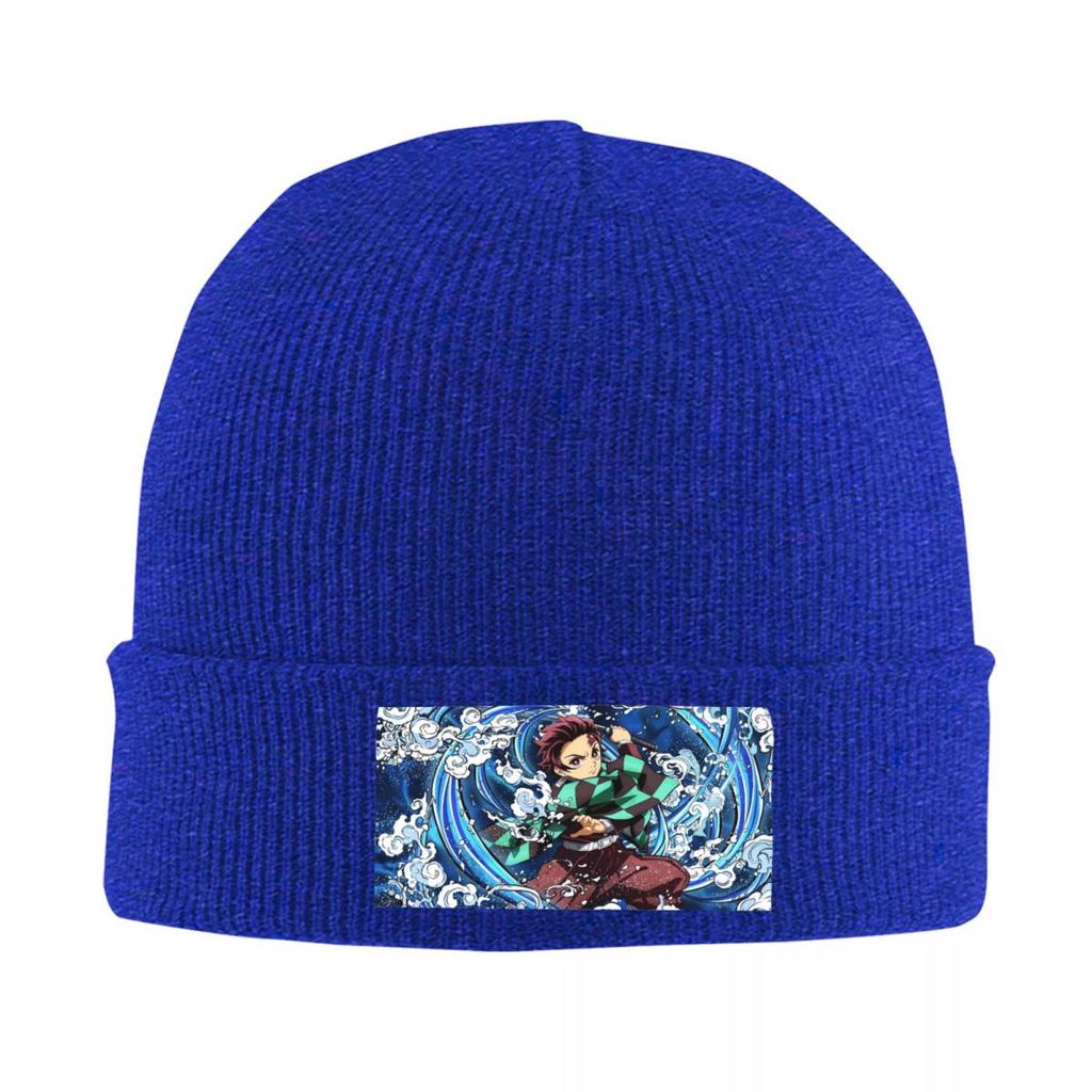 Demon Slayer Kimetsu No Yaiba Skullies Beanies Caps Unisex Winter Warm Knit Hat Adult Anime Unisexga Bonnet Hats Outdoor Ski Cap