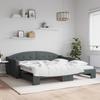 VidaXL Daybed with Trundle Bed Dark Grey 100x200 Cm Fabric 3197536