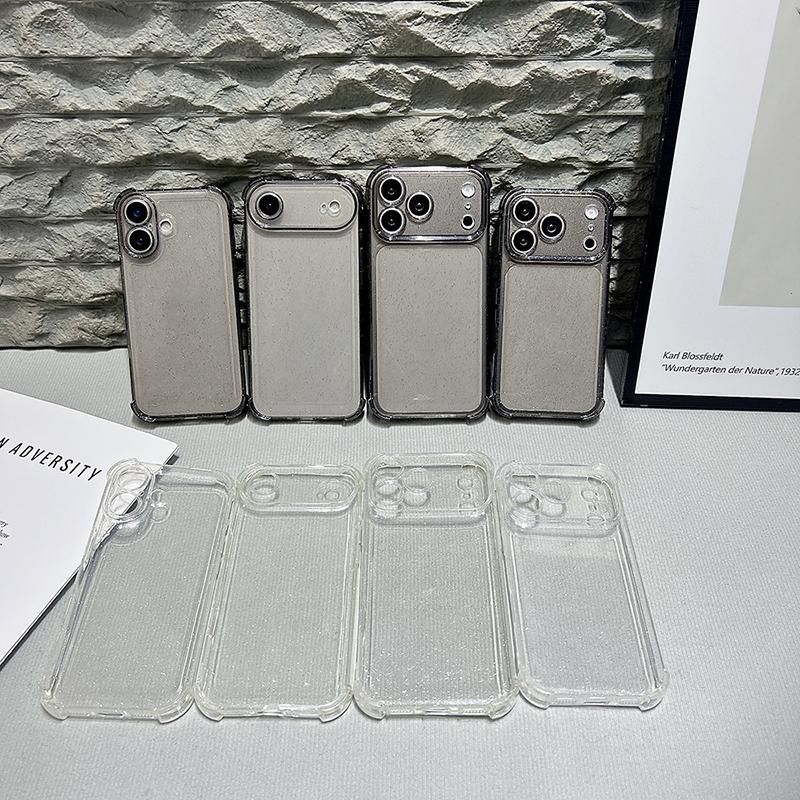Shockproof Clear Glitter Phone Case for Iphone 17 Pro Max Air 16E 16 E 15 Plus 14 Pro 13 12 11 17Pro Women Girls Phone Cover Accessories