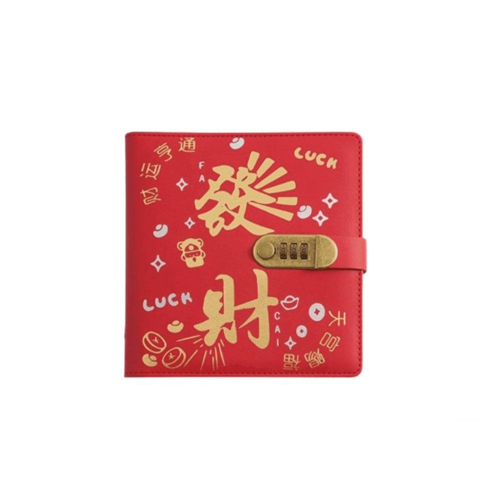 

PU Leather Colorful Shine Budget Binder 50Sheets Account Book Saving Money Binder 50 Sheets красный