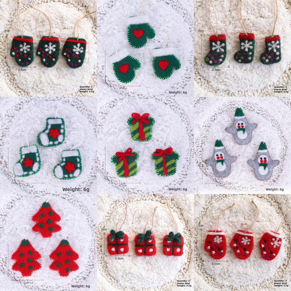 Felt Christmas Decorations With Cartoon Style For Festive Tree