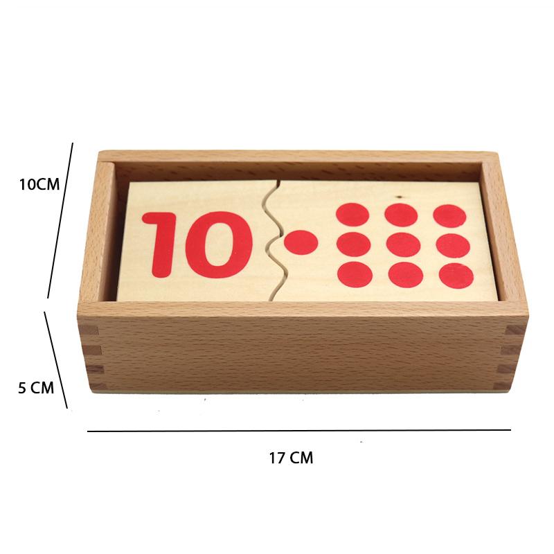 Wooden Montessori Toy Digital Cognitive Card Puzzle Kindergarten Children Maths Early Education Teaching Aids Game Gifts For Kid