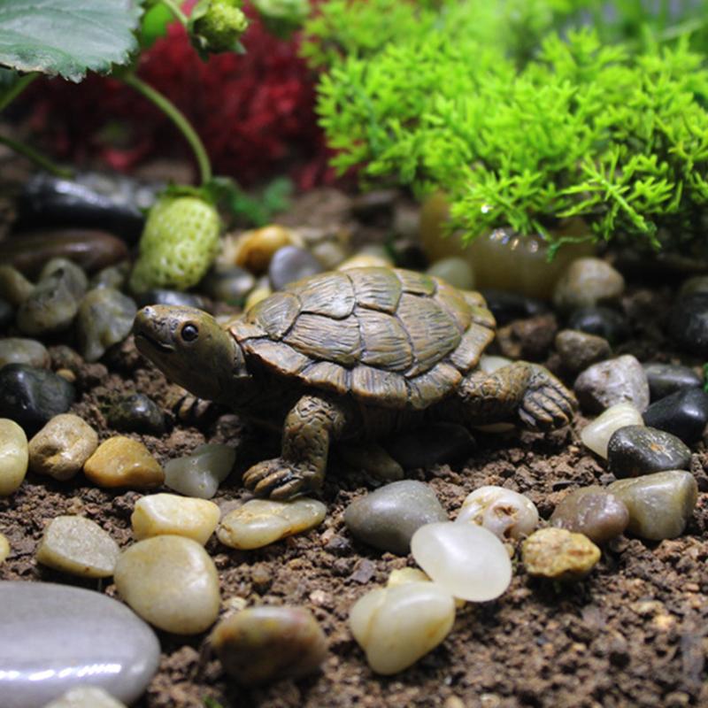 Turtle Figurine Animal Miniature Figures Decoration Animal Statue Resin Craft