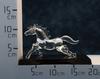Glass Square Good Fortune Prayer Glass Horse Running - A Symbol of Vitality, Action, and Energy To Enhance Success (Large) Running Glass with Display