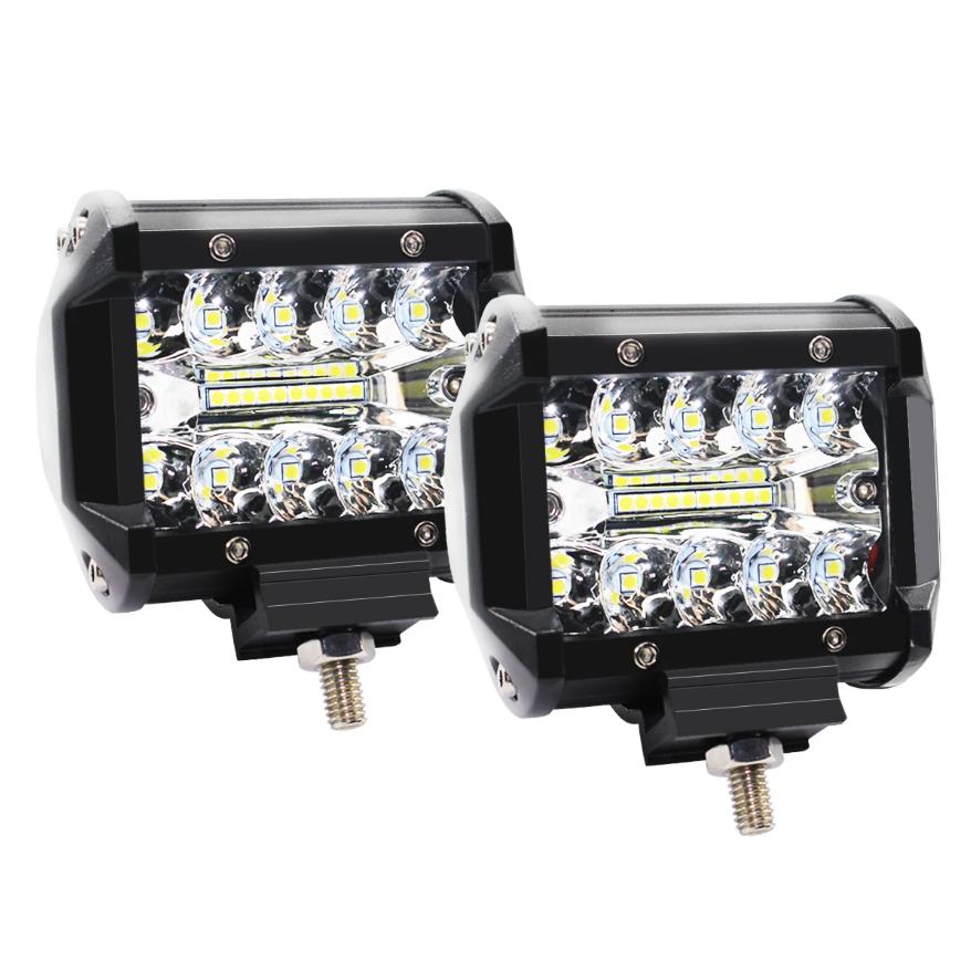 4 Inch 60W LED Spot Lights Combo IP67 Waterproof Off Road Work Driving Lights for Truck Boat ATV UTV Jeep Head Light