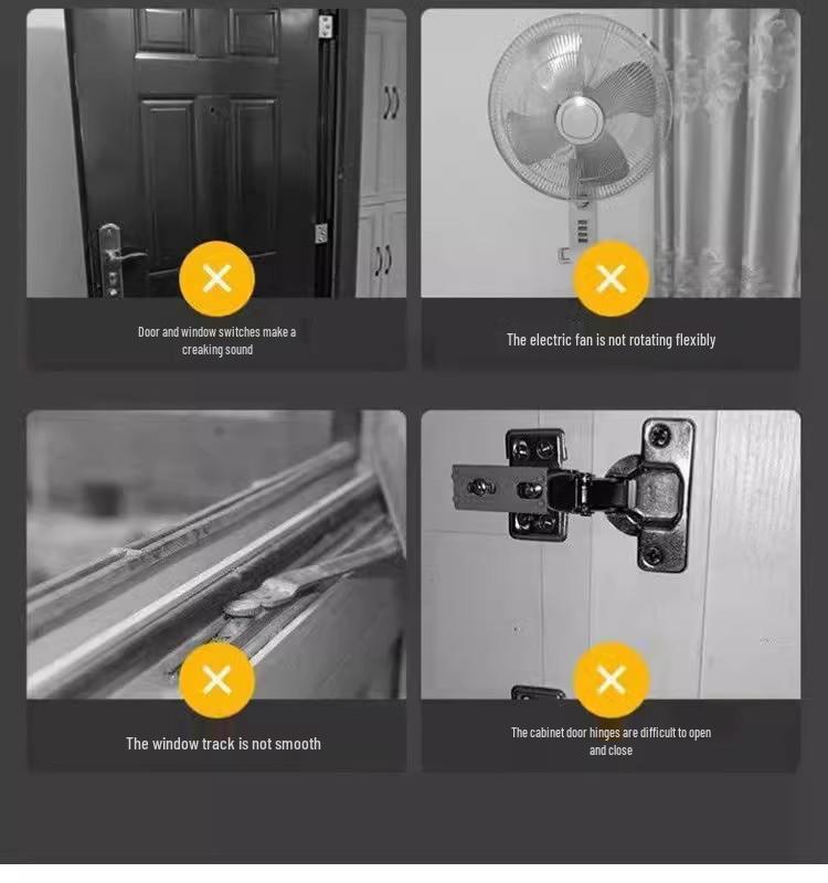 Kompaktes Mehrzweck-Schmieröl für Motoren, Fahrräder, Nähmaschinen, Ventilatoren, Türen und mehr.