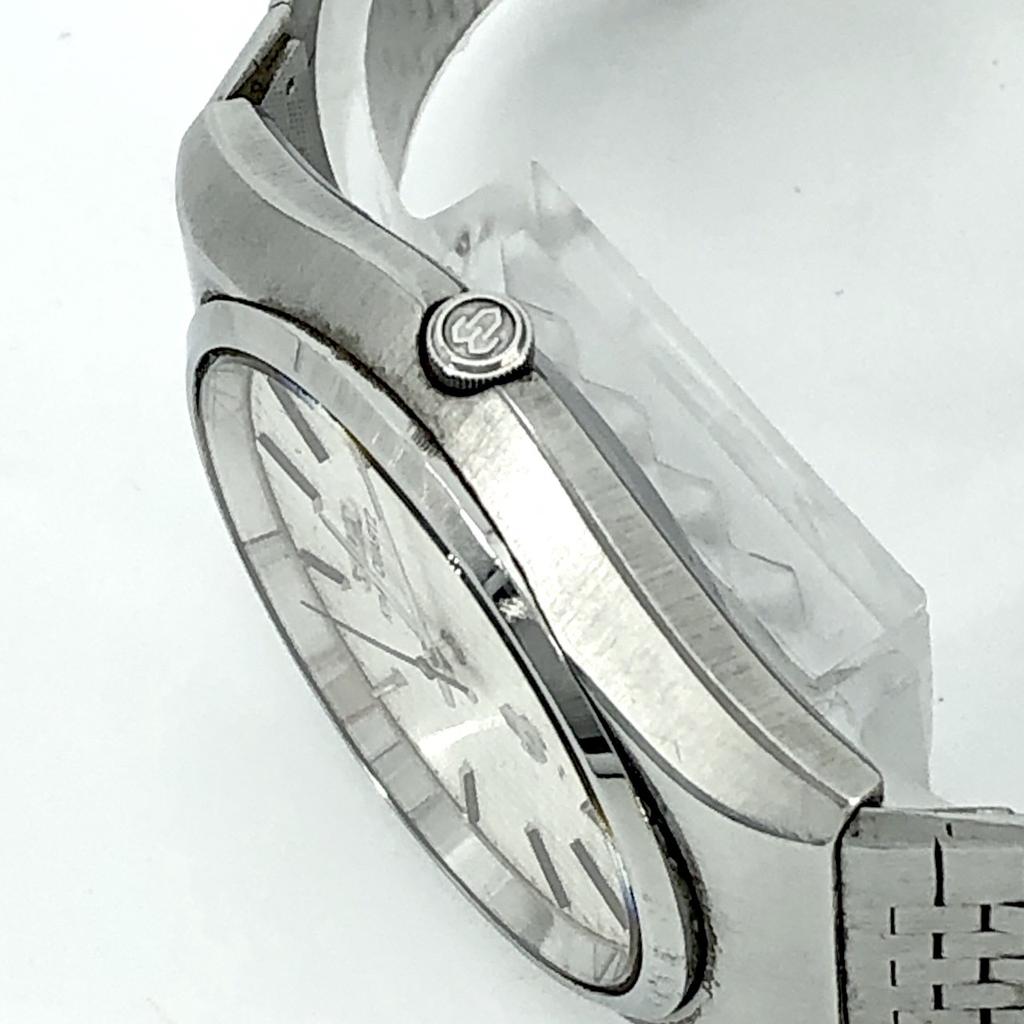 Working Good SEIKO KING QUARTZ 5855-8001 QZ Quartz Manufactured 1977 7N1216 Silver Dial Date Men's Watch WATER RESISTANT 3-Hand New Battery