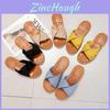 Summer Women Flat Sandals With Canvas Upper And Rubber Sole For Casual Wear