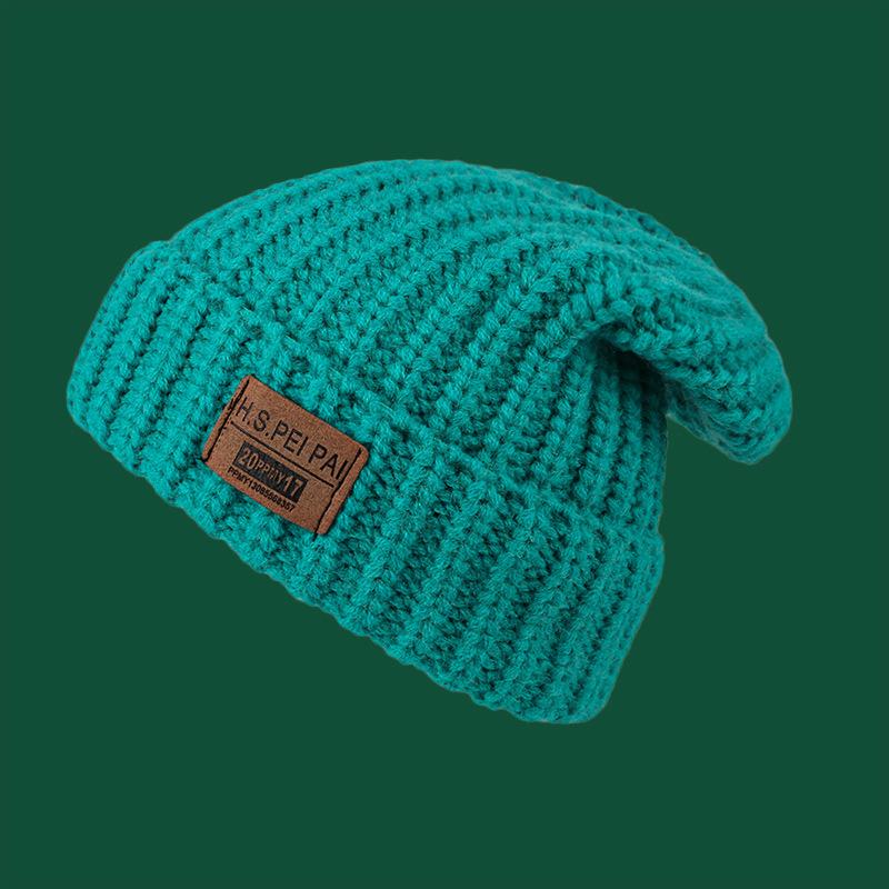 Women's Autumn and Winter Korean Style Trendy Versatile Knitted Hat Japanese Label Warm Ear Protection Pile Hats Packed Head Cold Hat