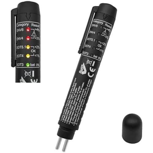 ZKTOOL Version Améliorée Du Stylo Testeur Liquide De Frein Automobile, Detecteur 5 En 1, Peut Test DOT3 DOT4 DOT5 ENV6 ENV4, 5 Indic