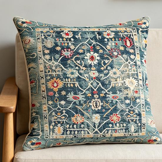 Boho Throw Pillow Covers, 18 x 18 Inch Bohemia Ethnic Style Cushion Case, Decorative Pillowcase for Sofa Couch