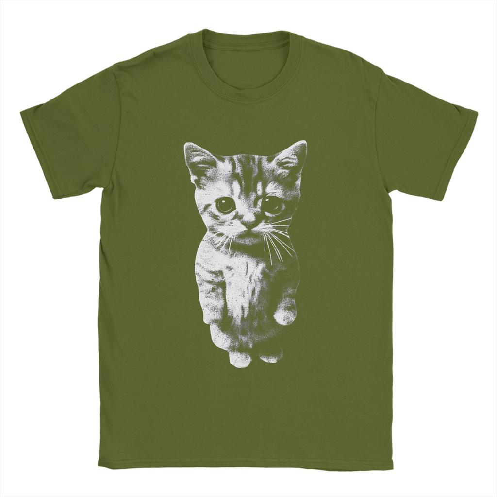 Men El Gato Munchkin Kitten Funny Sad Crying Cat Meme T Shirts 100 Cotton Clothes Novelty Short Sleeve Round Neck Tees TShirt