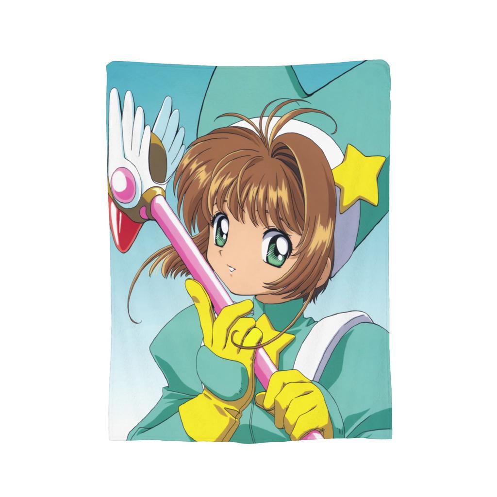 Anime Cardcaptor Sakura Blankets Flannel Spring/Autumn  Breathable Super Warm Throw Blanket for Bed Travel Quilt