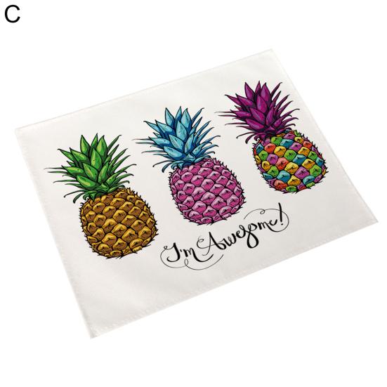 Unique Waterproof Heat Insulation Reusable Machine Washable Pineapple Table Pad for Restaurant Bowl Pad
