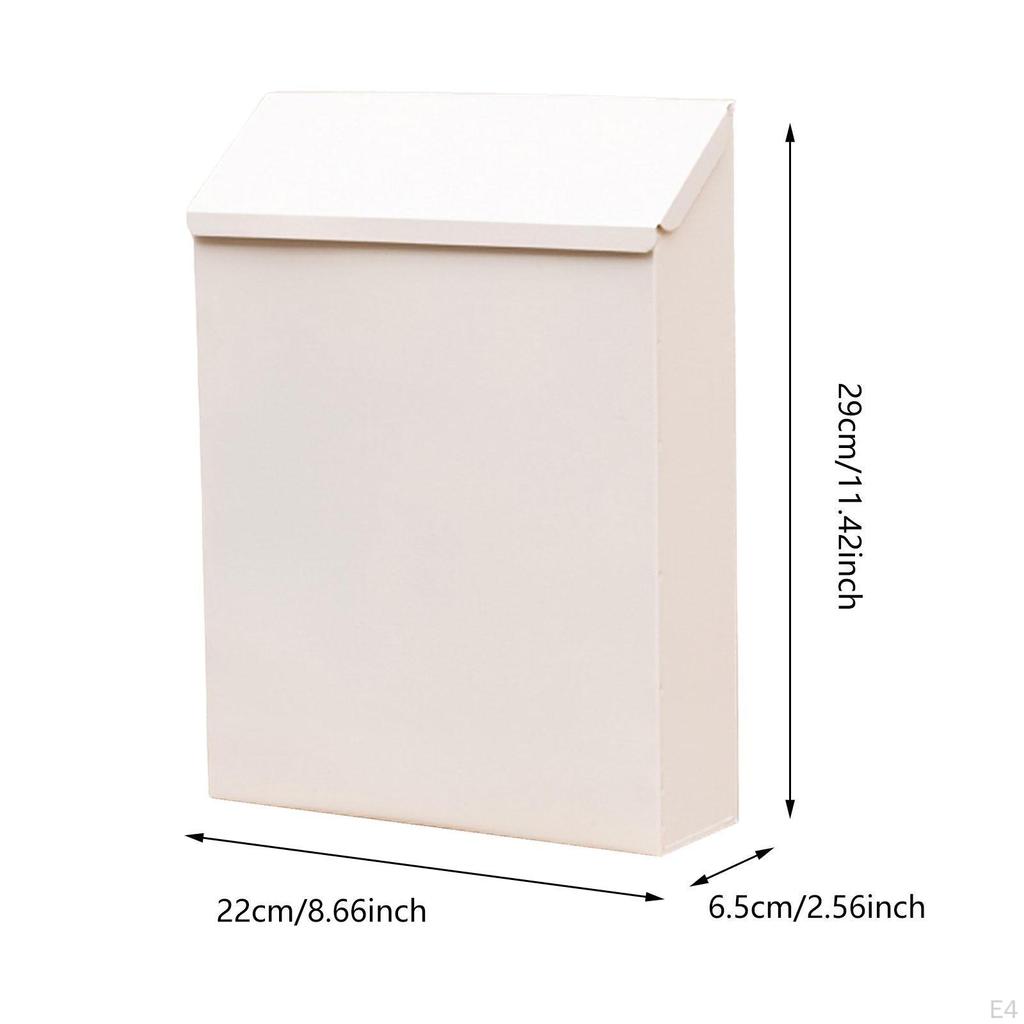 Iron Wall Mounted Mailbox for Office, Gate, Porch, Newspaper Holder, Sturdy And Practical