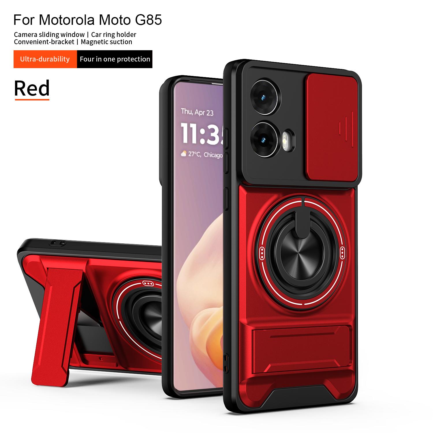 

For Motorola G85 Case Moto G85 Cover Moto S50 Neo Phone Case Magsafe Magnetic Fold Holder Military Armor Camera Protection Cover Motorola S50 Neo