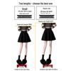 Black High-Waisted Wool Pleated A-Line Short Skirt for Women - Slim-Fit Spring/Autumn 2026 Collection